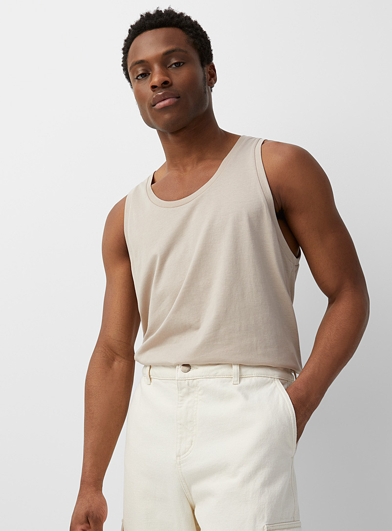 Le 31 Sand Eco-friendly jersey tank Comfort fit for men