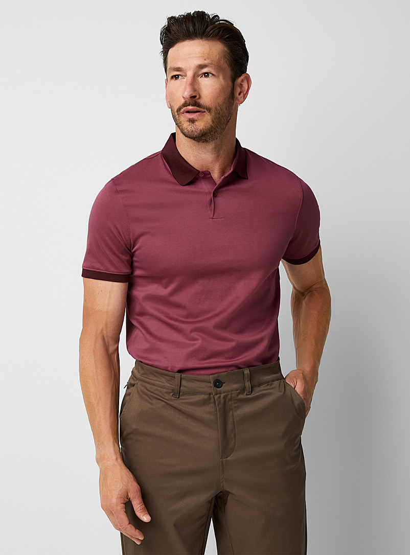 Le 31 Burgundy Polygiene<sup>®</sup> jersey polo <b>Innovation collection</b> for men
