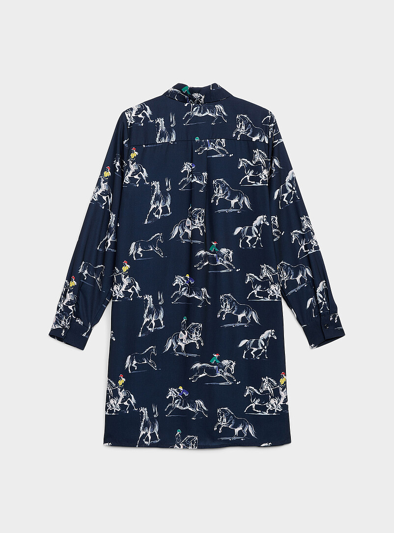 Ic&ocirc;ne Chocolate/Espresso Printed ultra-long shirt for women