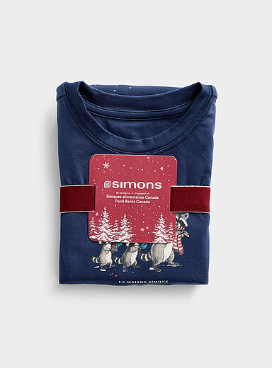 Le 31 Patterned Blue Winter-pattern pyjama set In support of Food Banks Canada Kids - unisex for men