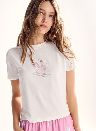 Miiyu x Twik Goose Ultra-soft boxy-fit T-shirt for women