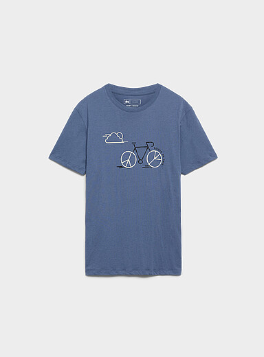 Le 31: Le t-shirt v&eacute;lo <b>Coupe standard</b> Bleu moyen - Ardoise pour homme