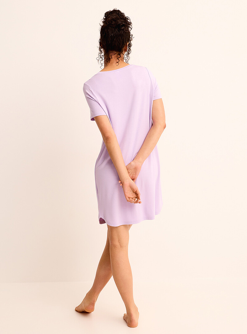 Miiyu Navy/Midnight Blue Soothing pattern flowy sleep tee for women
