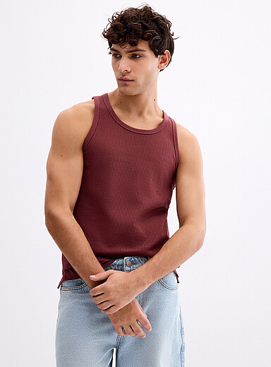 La camisole rayures pointelle verticales