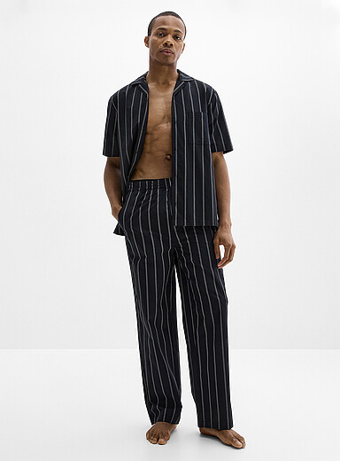 Le pantalon pyjama popeline ray&eacute;