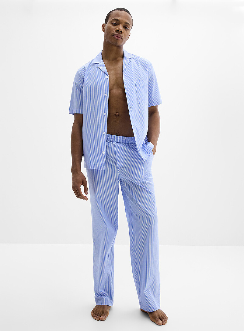 Le 31: La chemise popeline ray&eacute;e Blanc et noir pour homme