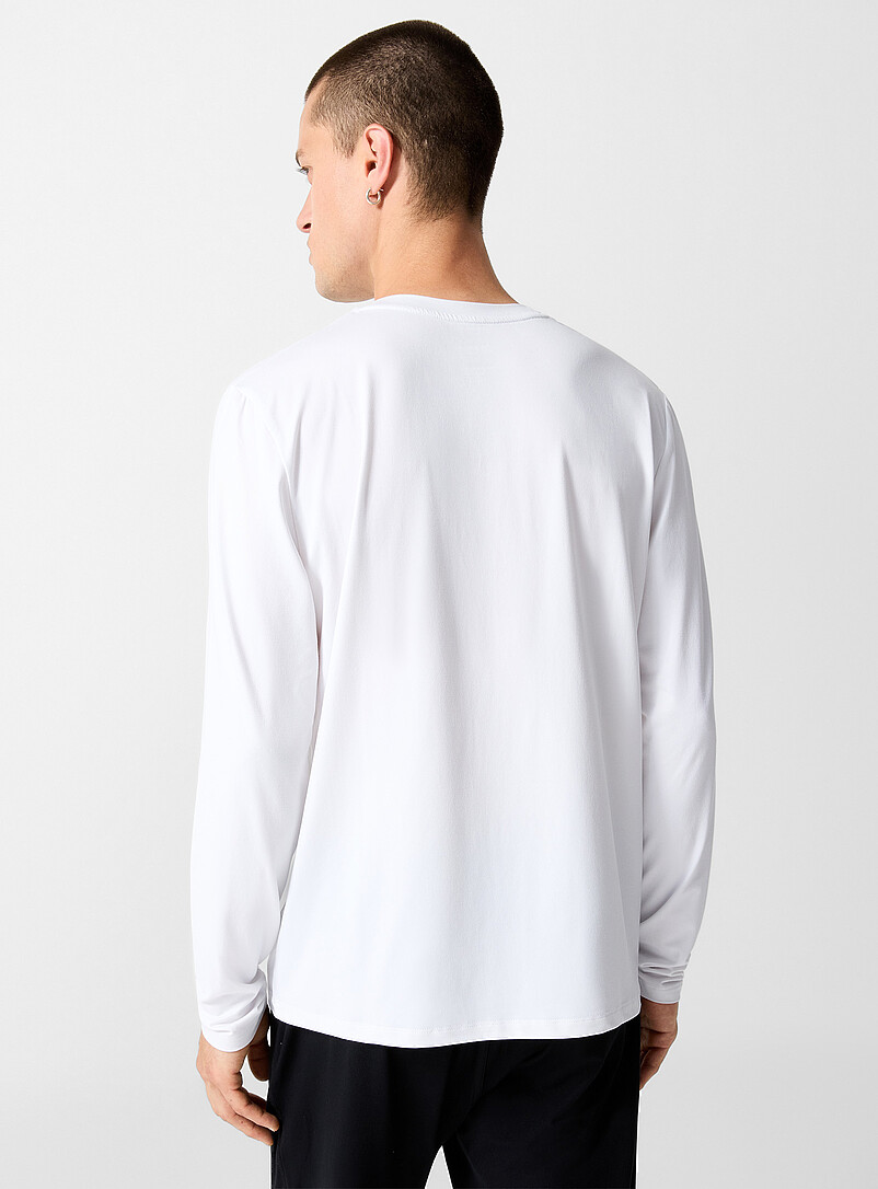 I.FIV5: Le t-shirt manches longues ultradoux Blanc pour homme