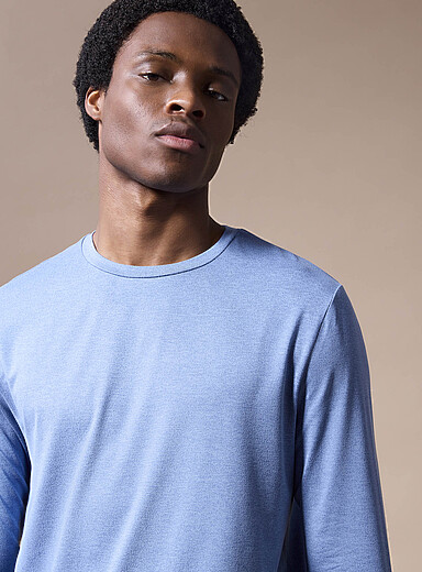 I.FIV5 Royal/Sapphire Blue Ultra-soft long-sleeve tee for men