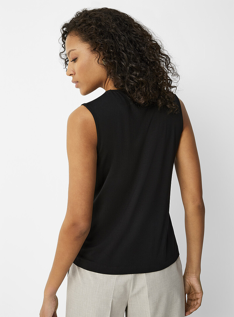 Contemporaine: La camisole fluide col V Ivoire - Beige cr&egrave;me pour femme