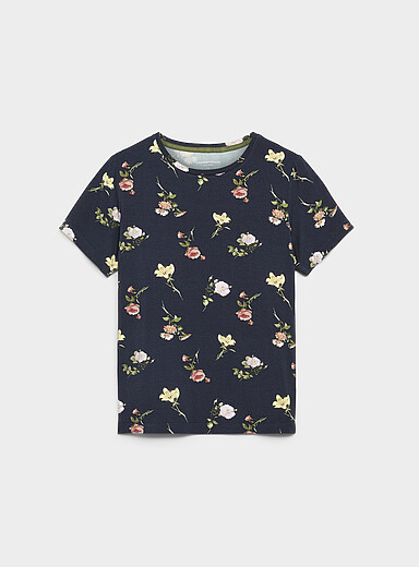 Contemporaine: Le t-shirt fluide &agrave; motif col rond Brun clair pour femme