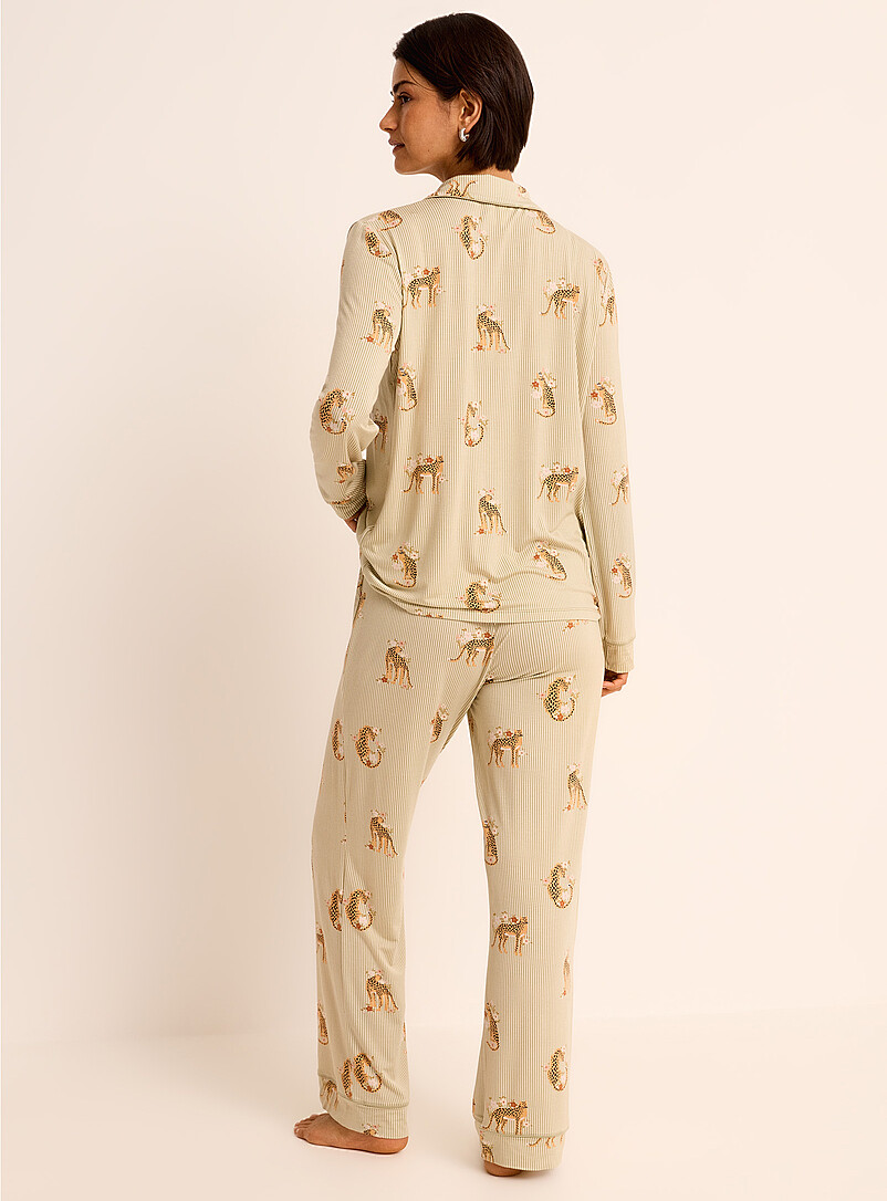 Miiyu: L'ensemble pyjama lis&eacute;r&eacute; fluide Pois pour femme