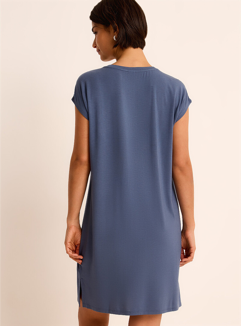 Miiyu: La robe de nuit doux confort Bleu pour femme