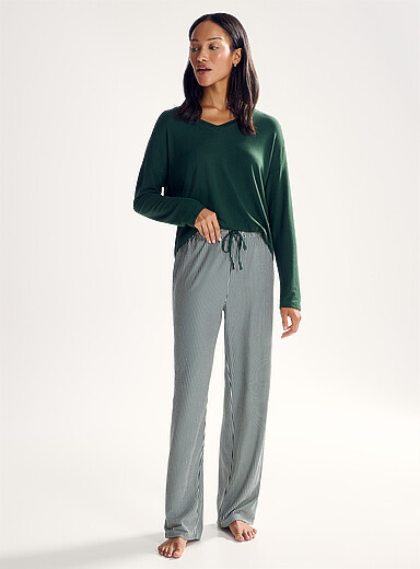 Miiyu Green Ultra-soft supple pyjama pant for women