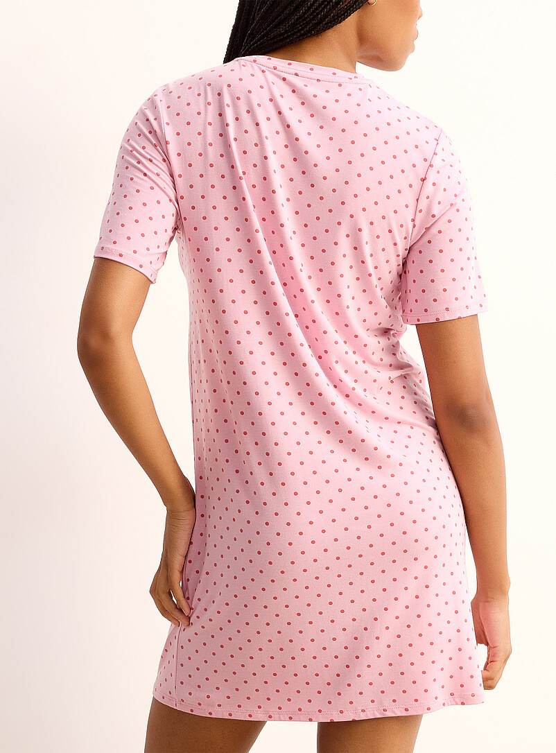 Miiyu x Twik: Le t-shirt de nuit souple motif adorable Bleu &agrave; motifs pour femme