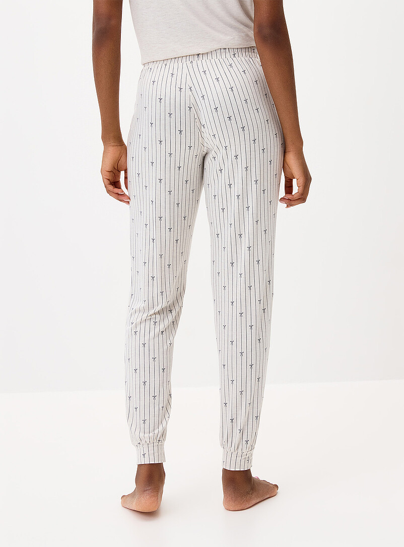 Miiyu x Twik: Le jogger pyjama souple adorable motif Cr&egrave;me pour femme