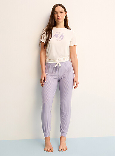 Miiyu x Twik Lilacs Adorable patterned soft pyjama joggers for women