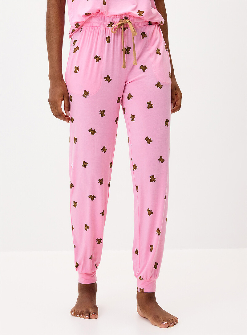 Miiyu x Twik Lilacs Adorable patterned soft pyjama joggers for women