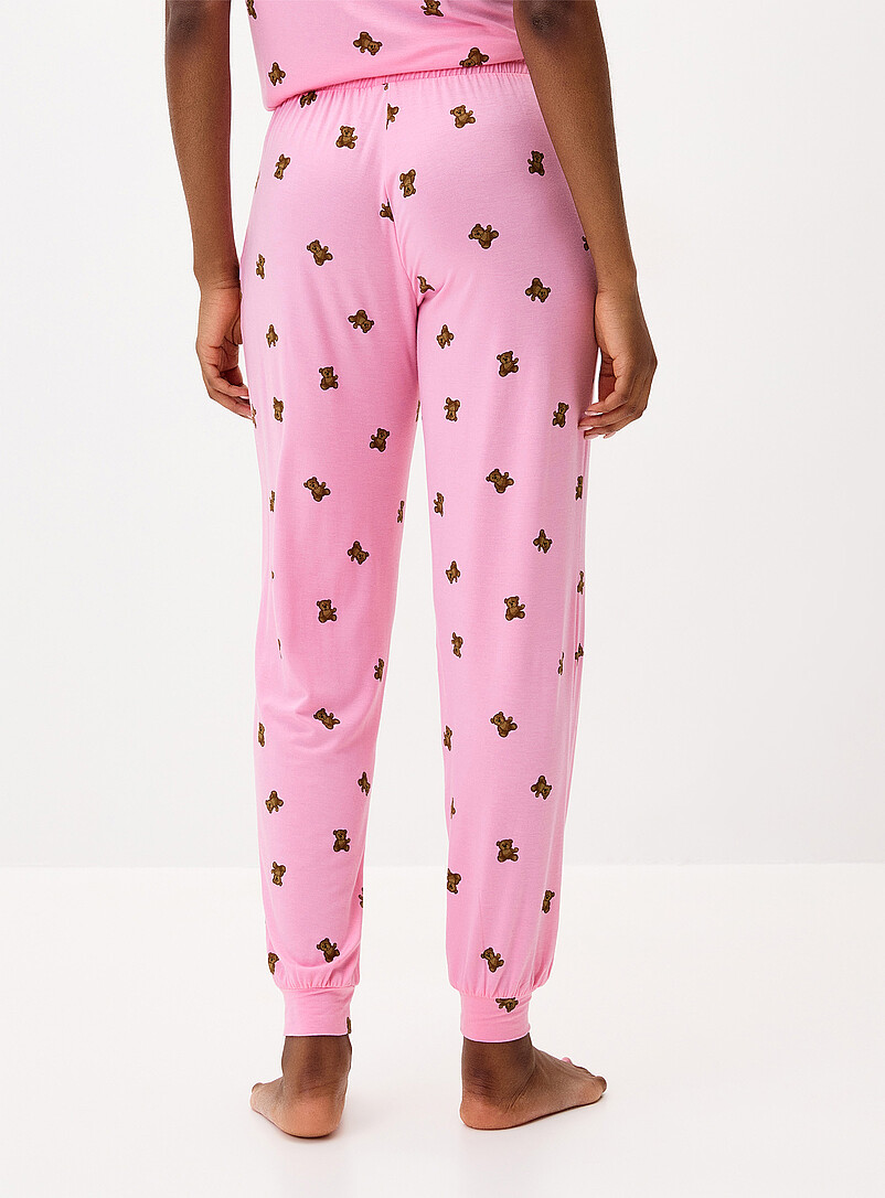 Miiyu x Twik: Le jogger pyjama souple adorable motif Lilas pour femme