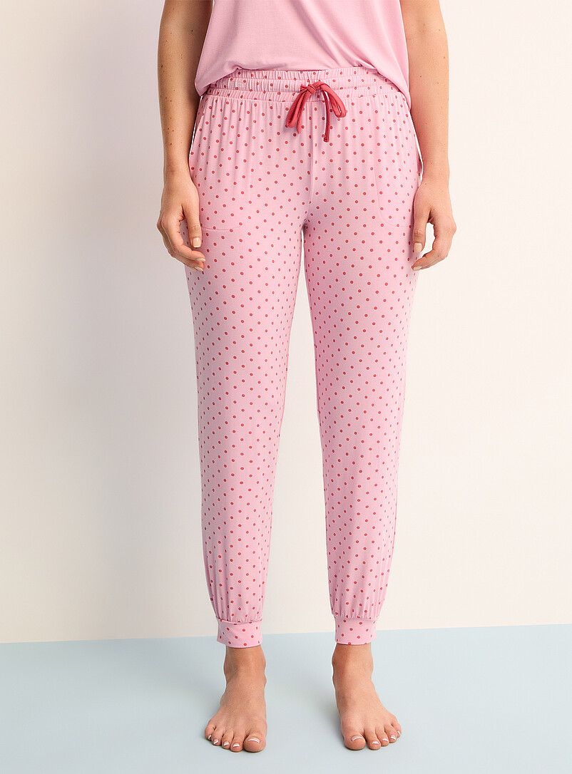Miiyu x Twik: Le jogger pyjama souple adorable motif Lilas pour femme