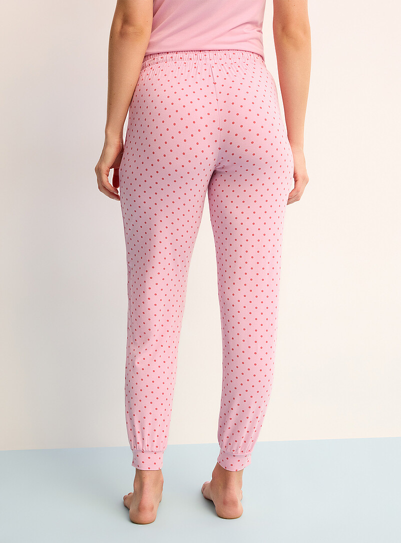Miiyu x Twik: Le jogger pyjama souple adorable motif Lilas pour femme