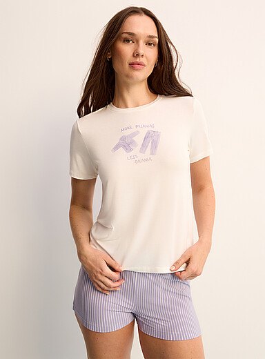 Solid/patterned soft T-shirt