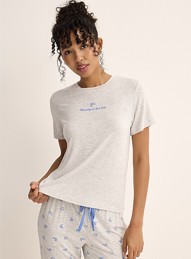 Solid/patterned soft T-shirt