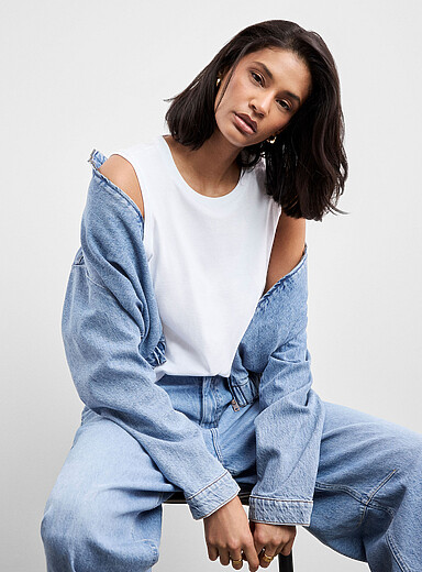 La camisole col rond pur coton bio