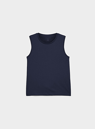 Contemporaine Taupe Pure organic cotton crew-neck tank for women