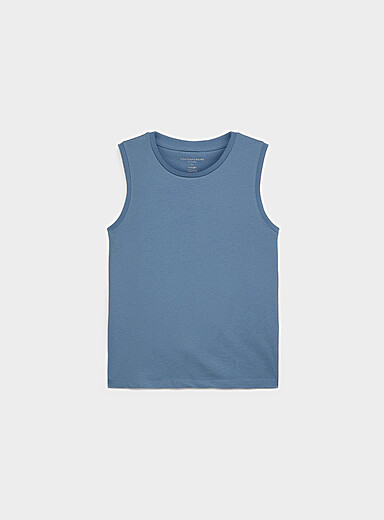 Contemporaine Taupe Pure organic cotton crew-neck tank for women