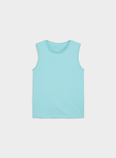 Contemporaine: La camisole col rond pur coton bio Blanc pour femme