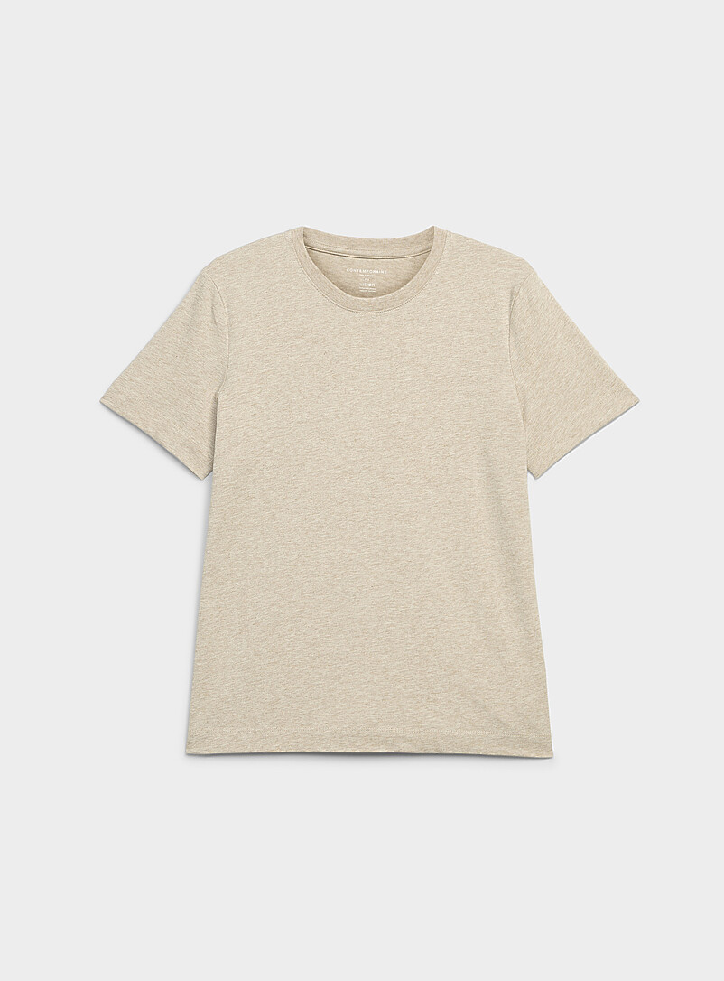 Contemporaine Black Solid organic cotton T-shirt for women