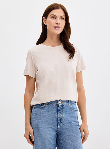 Contemporaine: Le t-shirt uni coton bio Chocolat - Espresso pour femme