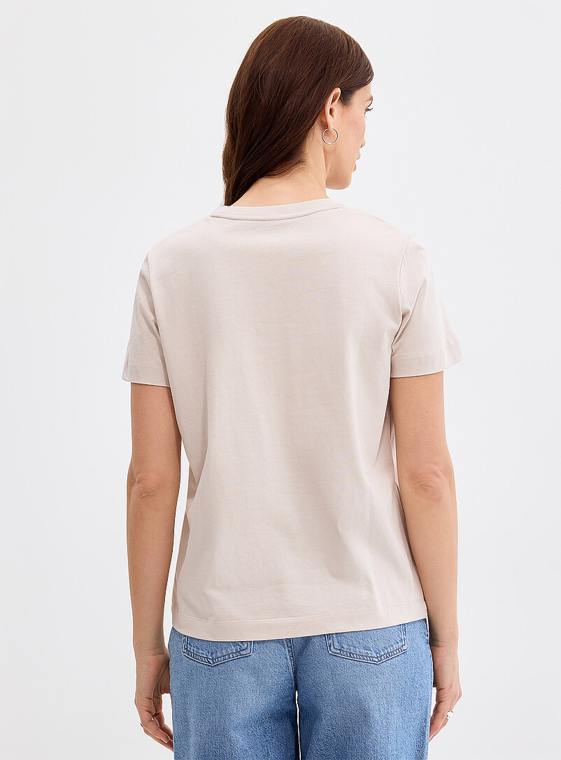 Contemporaine Black Solid organic cotton T-shirt for women