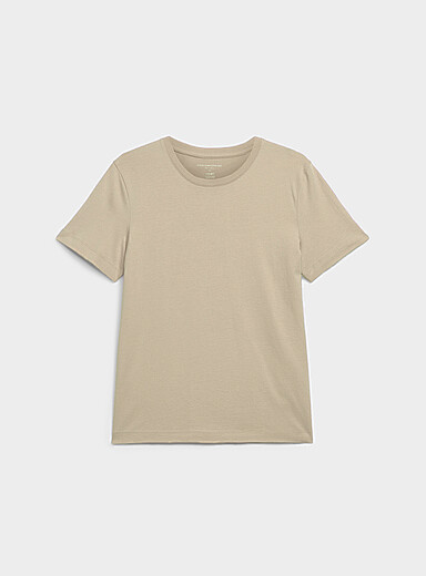 Contemporaine: Le t-shirt uni coton bio Chocolat - Espresso pour femme