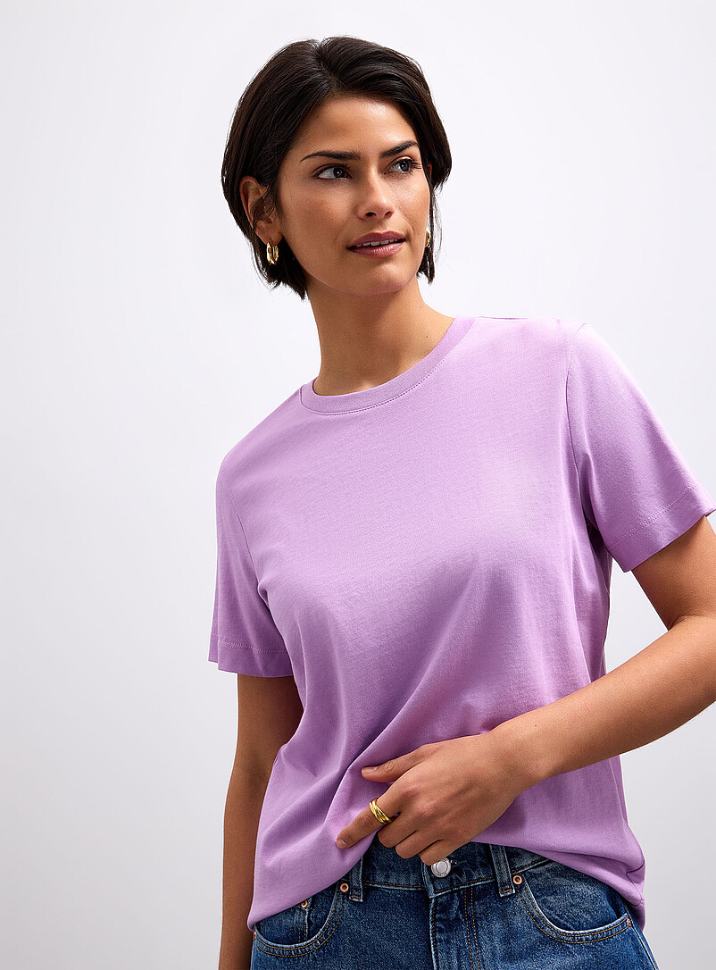 Contemporaine Black Solid organic cotton T-shirt for women