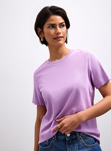 Contemporaine: Le t-shirt uni coton bio Chocolat - Espresso pour femme