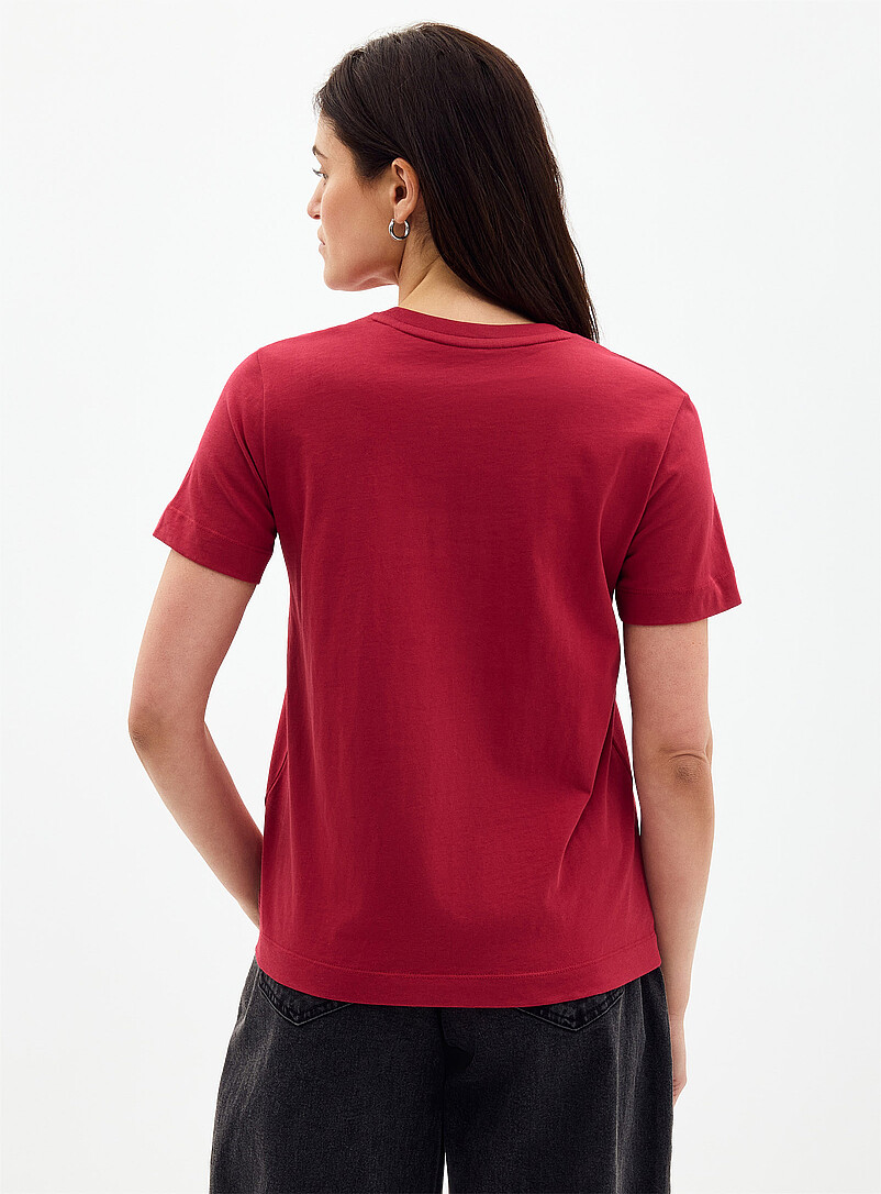 Contemporaine Black Solid organic cotton T-shirt for women