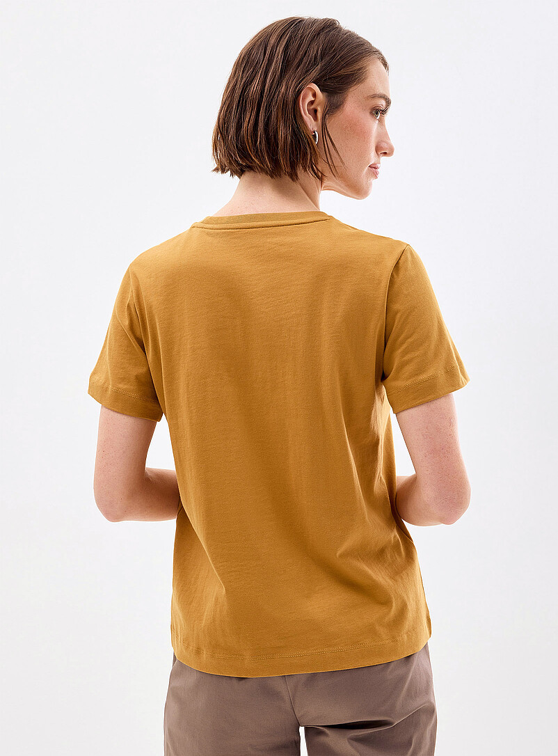 Contemporaine Black Solid organic cotton T-shirt for women