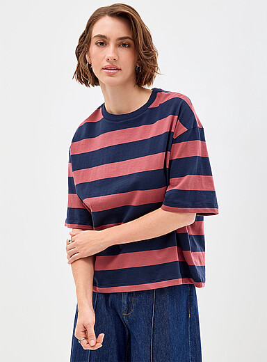 Organic cotton pattern boxy T-shirt