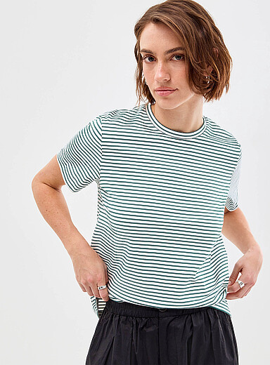 Le t-shirt ray&eacute; coton bio