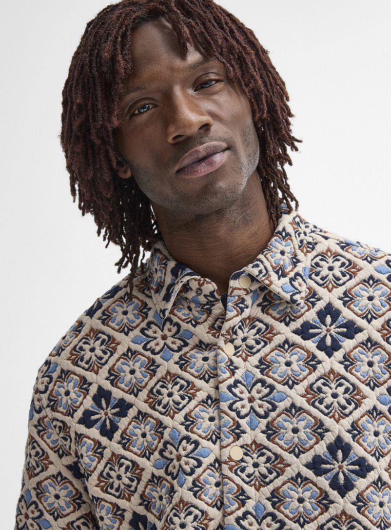 Mosaic jacquard overshirt | Le 31 | | Simons