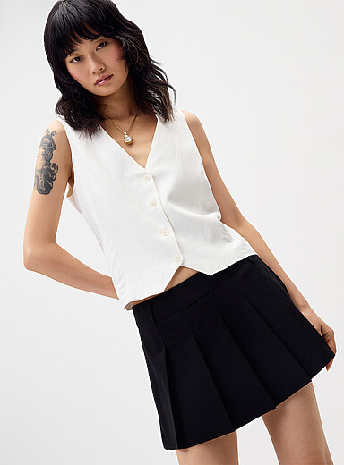 Le gilet souple viscose et lin