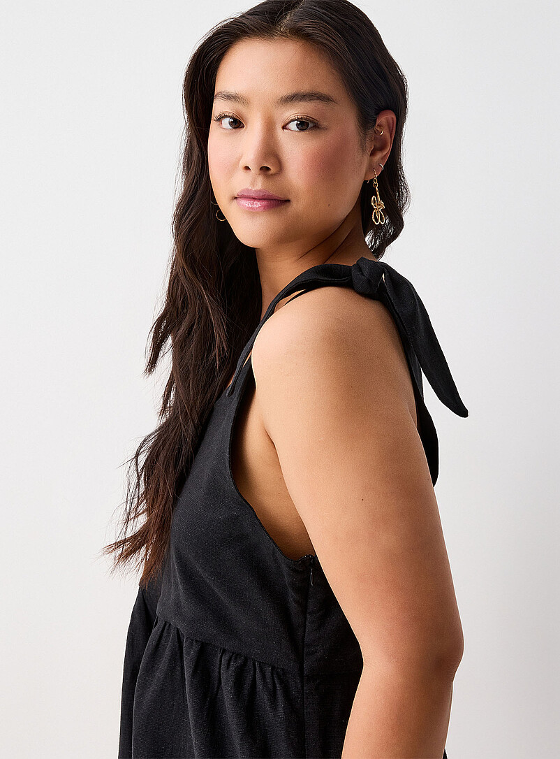 Twik: Le combishort bretelles boucles Noir pour femme