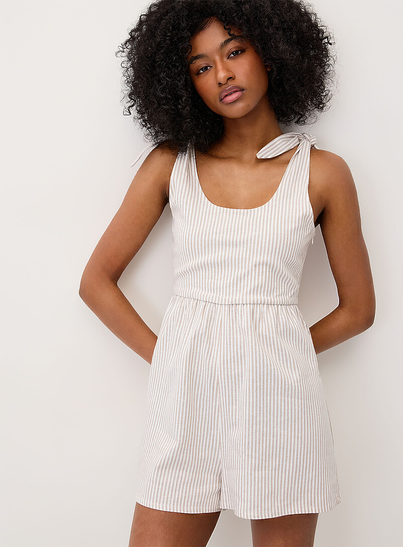Twik: Le combishort bretelles boucles Noir pour femme