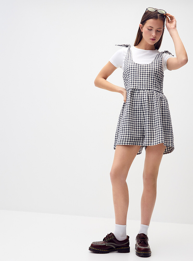 Twik: Le combishort bretelles boucles Noir pour femme