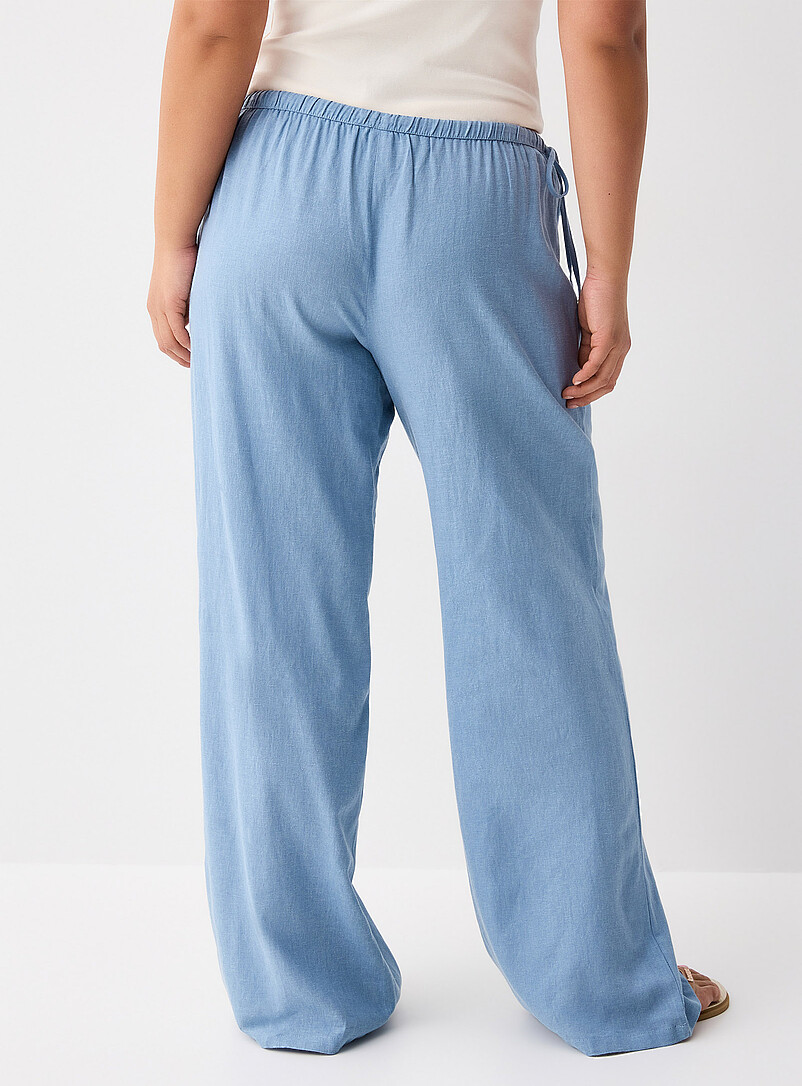 Drawcord waist linen-blend wide-leg pant | Twik | Shop Women