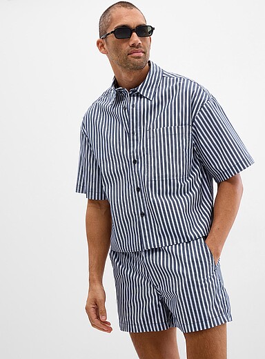Pyjama-striped shirt <b>Boxy fit</b>