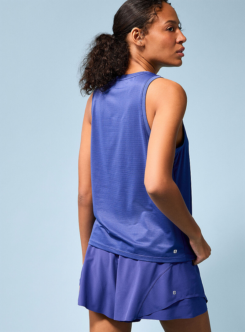 I.FIV5 Pink Micro-perforated racerback tank for women