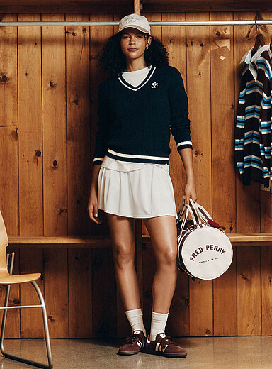 Fluid flared skort Built-in bike short