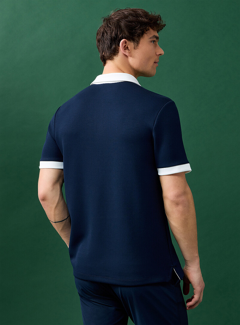 I.FIV5: Le polo de golf doux jersey c&ocirc;tel&eacute; Rose pour homme